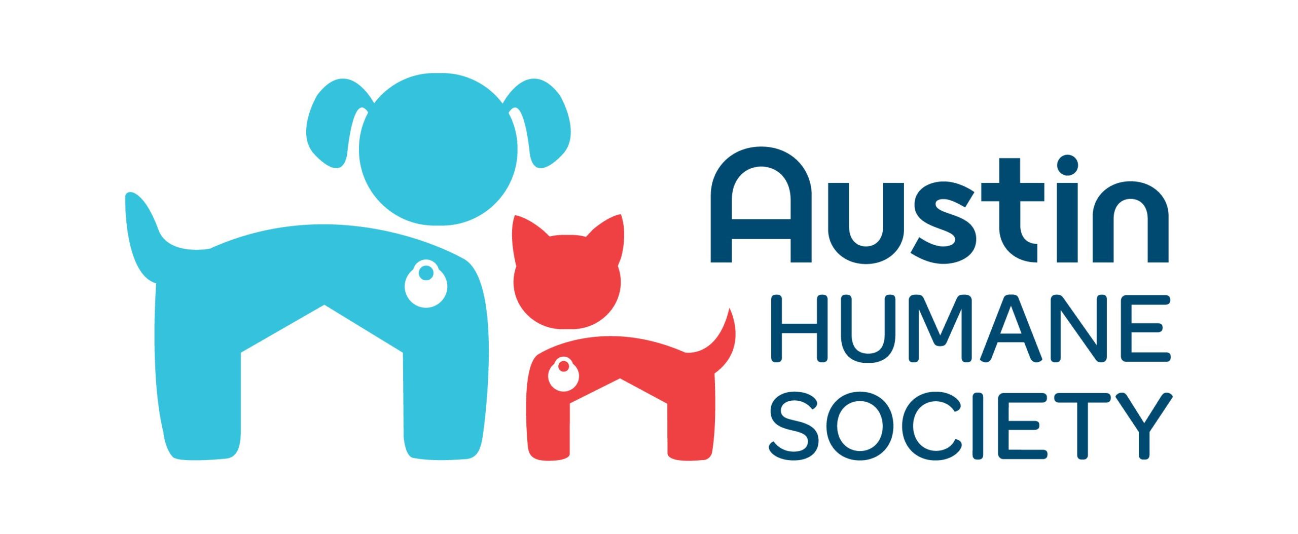 Austin Humane Society logo with dog and cat