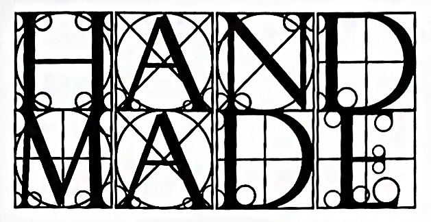 Decorative black and white handmade typography design